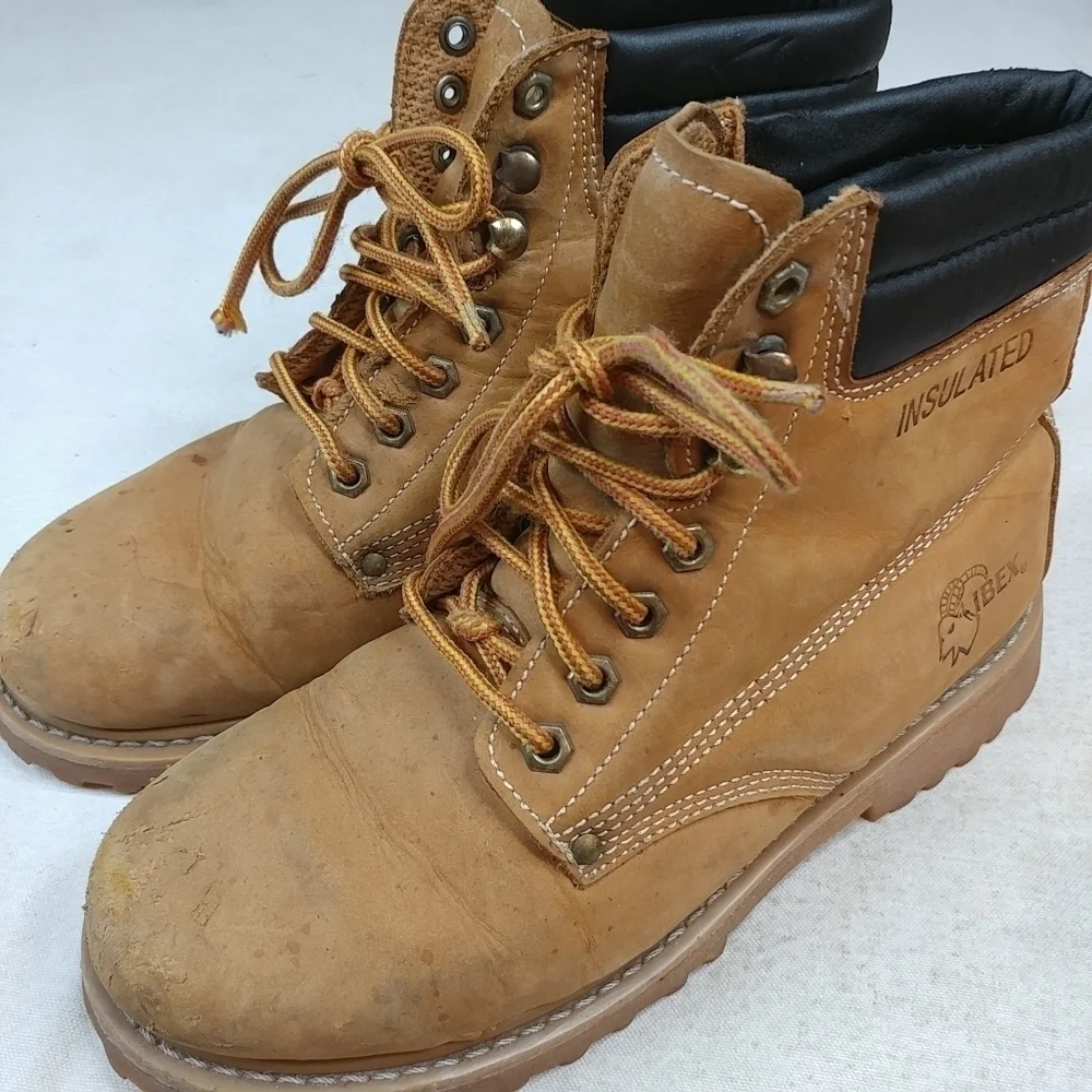 IBEX Tan Brown Insulated Lace Up Leather Cold Weat